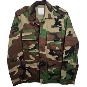 Sandro Paris GI Rescue Camo Military Jacket Woodland‎ Green Brown V7083S XS NWT